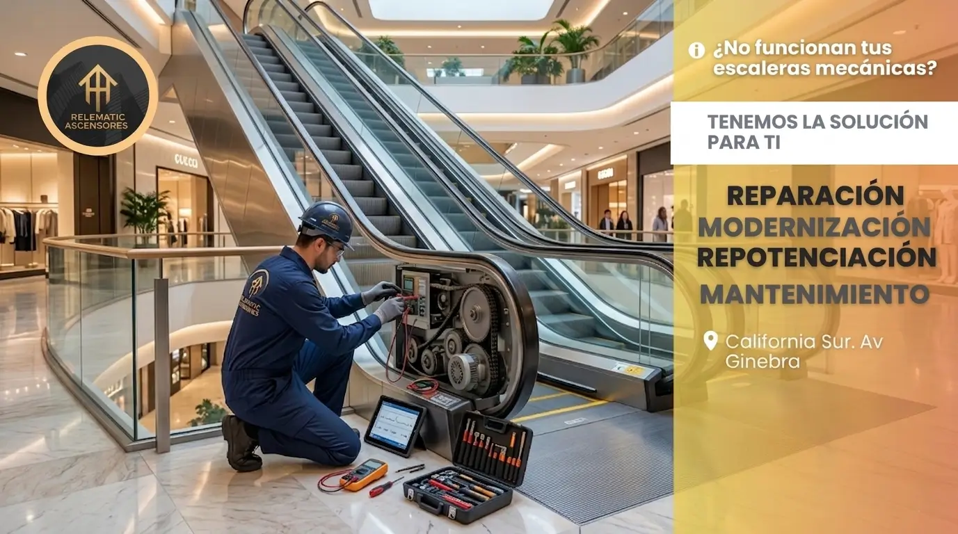 Intervención técnica en sistema de transporte vertical